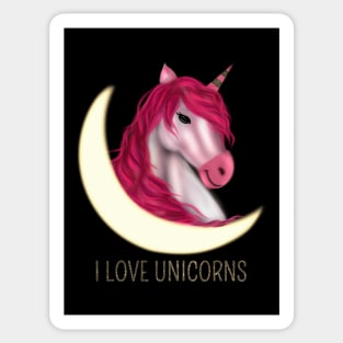 Pink unicorn birthday girl Sticker